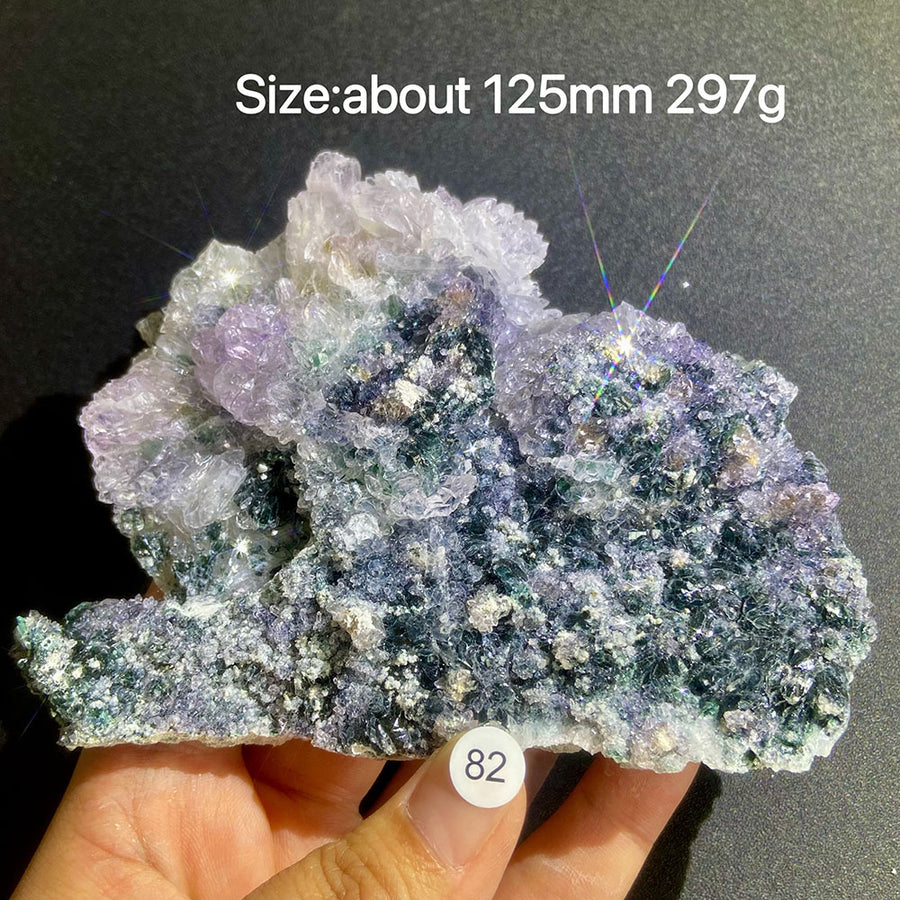 Natural Colored Intention Crystal Raw Stone Slice