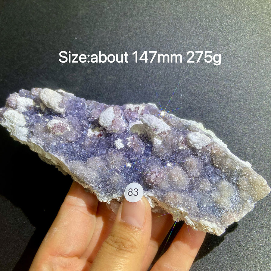 Natural Colored Intention Crystal Raw Stone Slice
