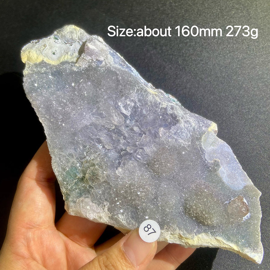 Natural Colored Intention Crystal Raw Stone Slice