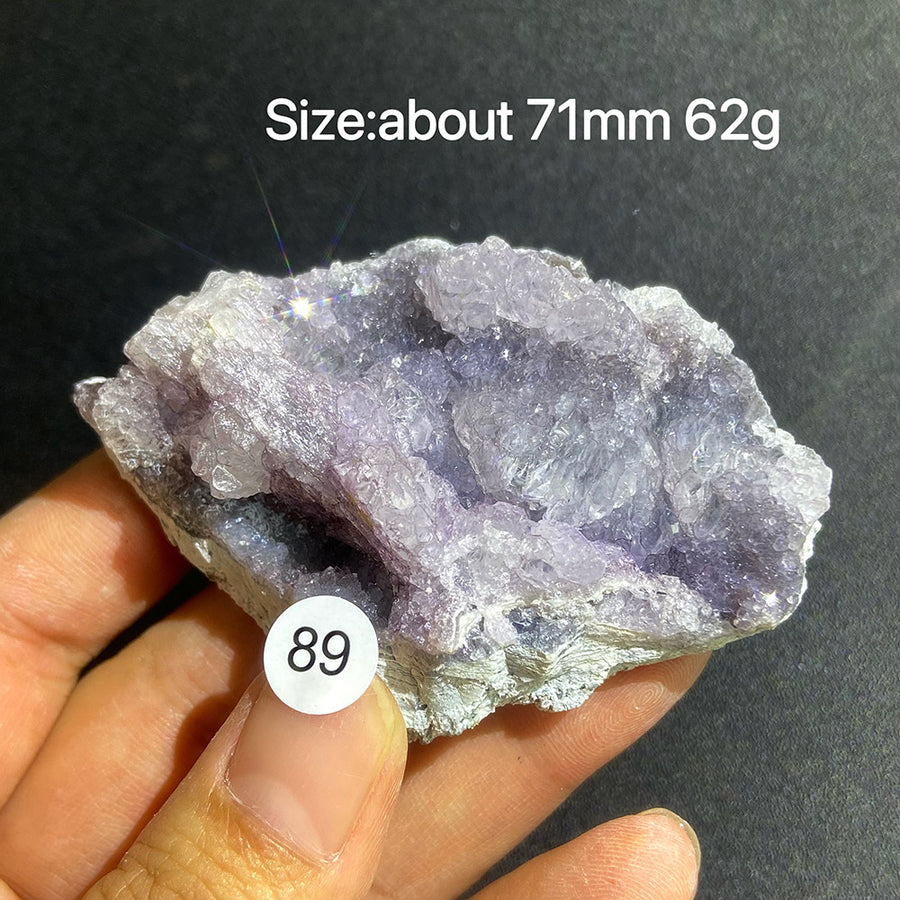 Natural Colored Intention Crystal Raw Stone Slice