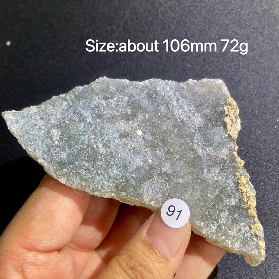 Natural Colored Intention Crystal Raw Stone Slice