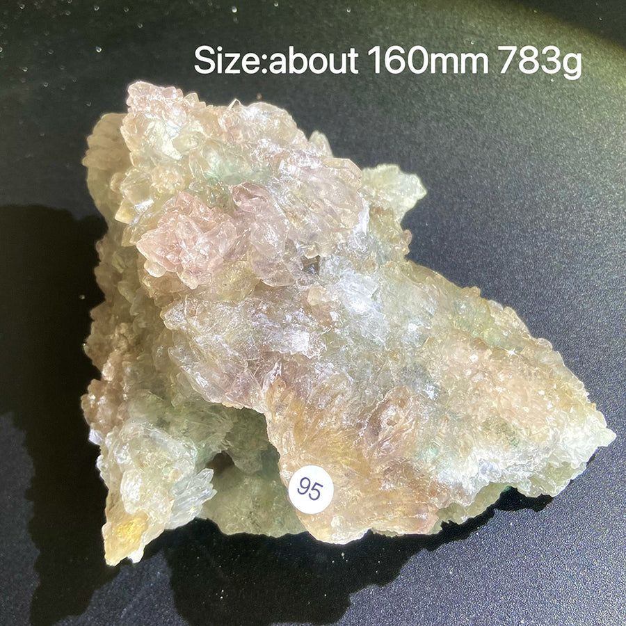 Natural Colored Intention Crystal Raw Stone Slice