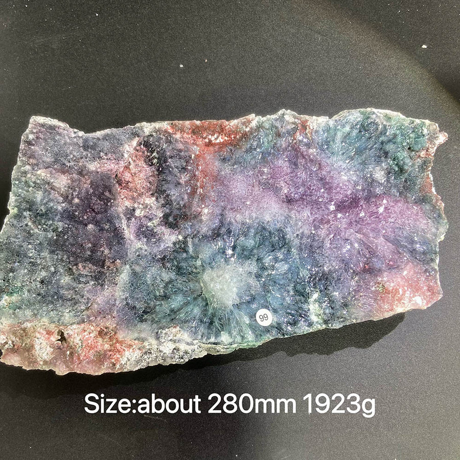 Natural Colored Intention Crystal Raw Stone Slice