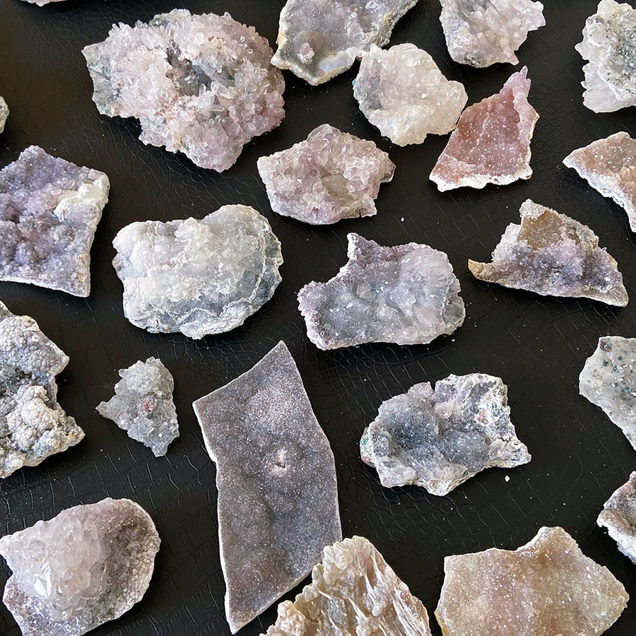 Natural Colored Intention Crystal Raw Stone Slice