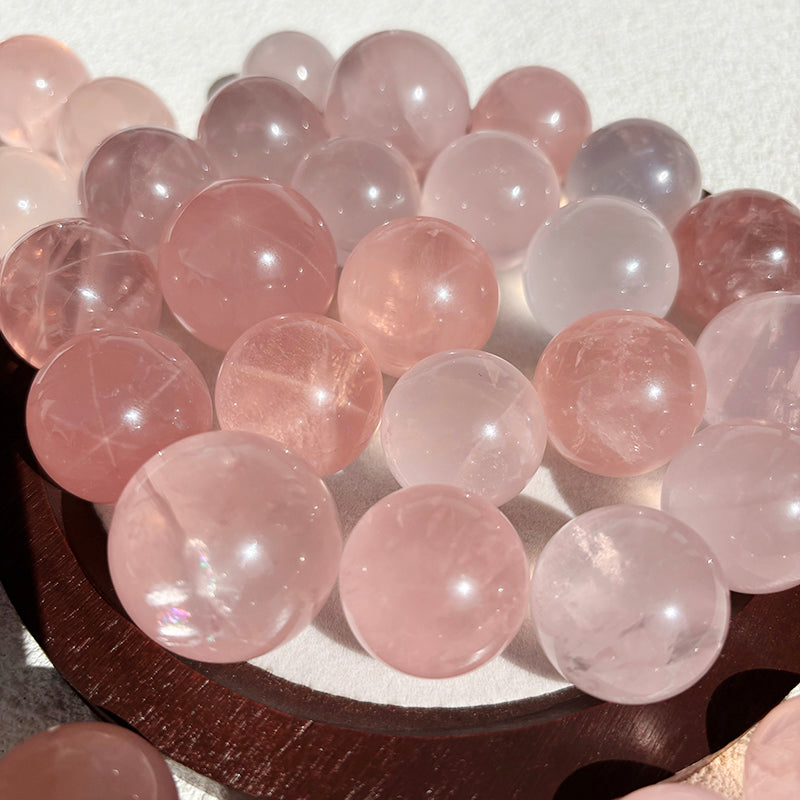 High Quality Star Rose Quartz Sphere 23-26mm