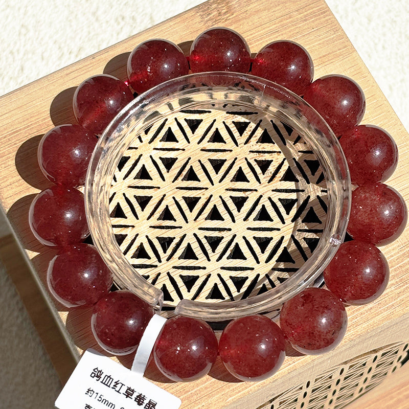 High Quality Strawberry Quartz Crystal Bracelet