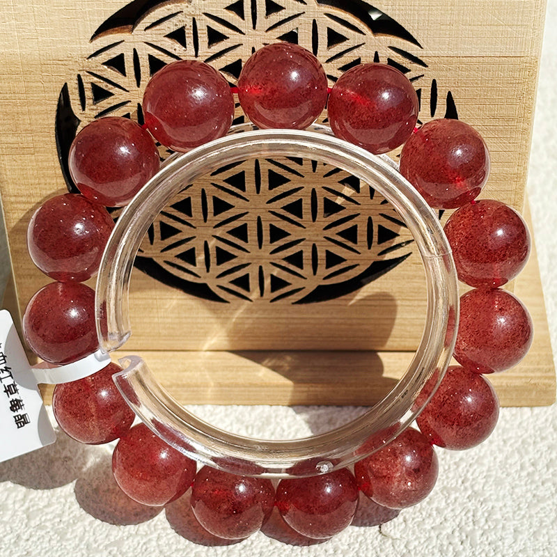 High Quality Strawberry Quartz Crystal Bracelet
