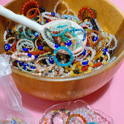 Crystal Beads Rings Confetti [ELASTIC STRING]