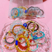 Crystal Beads Rings Confetti [ELASTIC STRING]