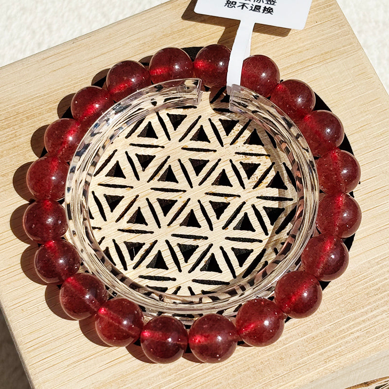 High Quality Strawberry Quartz Crystal Bracelet