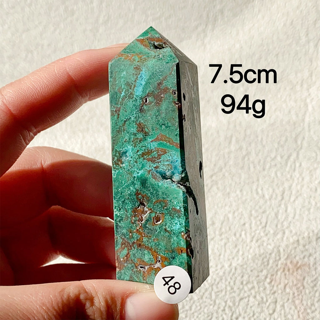 Natural Chrysocolla Crystal Tower