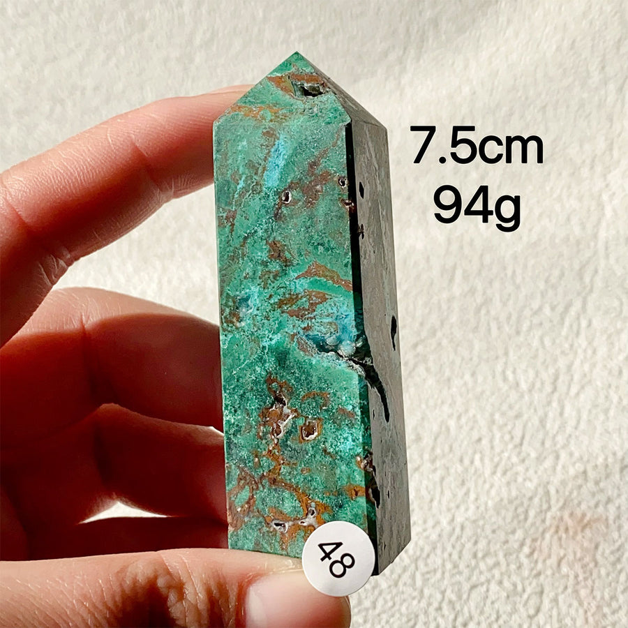 Natural Chrysocolla Crystal Tower