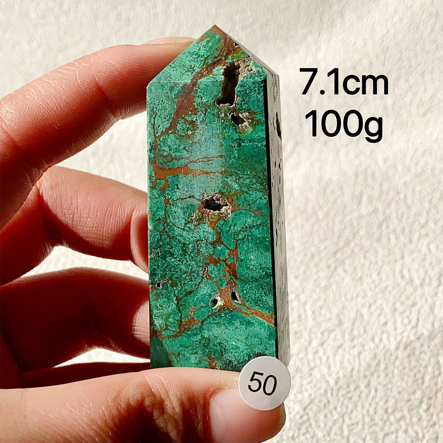 Natural Chrysocolla Crystal Tower