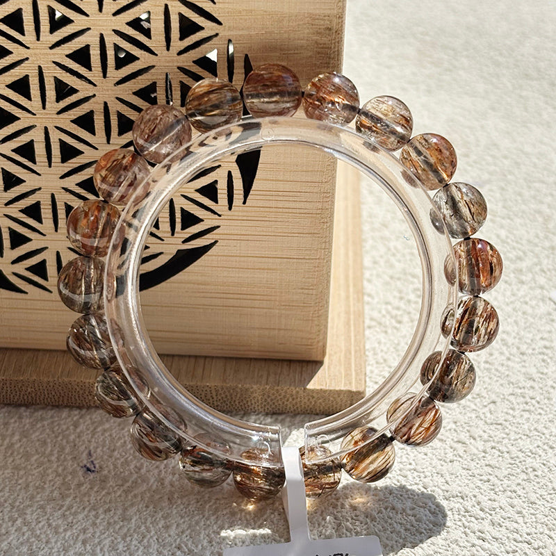 Black Golden Super 7 Bracelet Fine Crystals Bangle