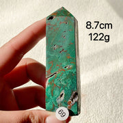 Natural Chrysocolla Crystal Tower