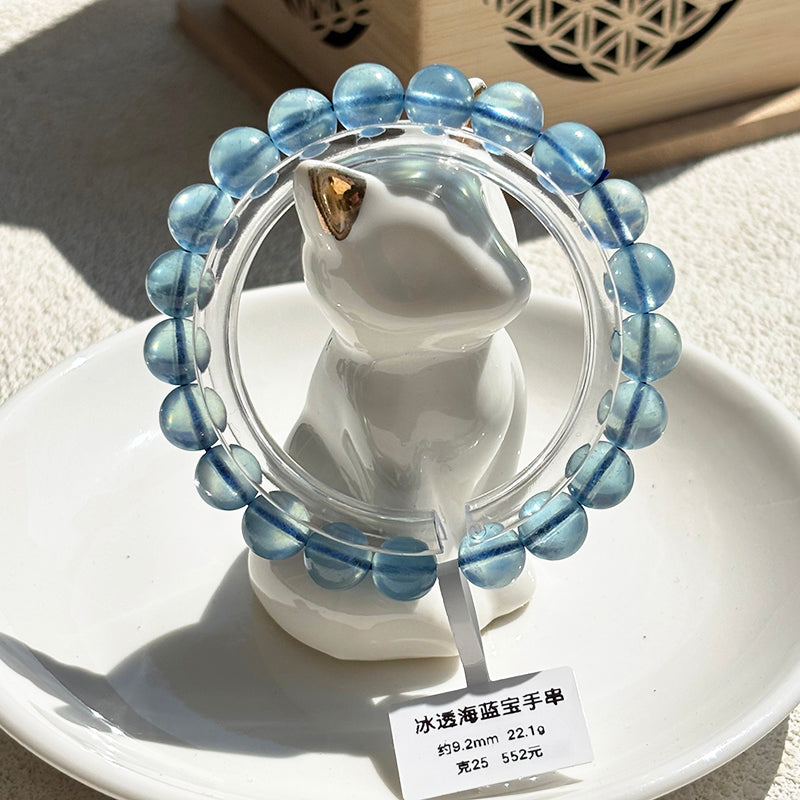 High Quality Aquamarine Bracelet Blue Crystal Bangle