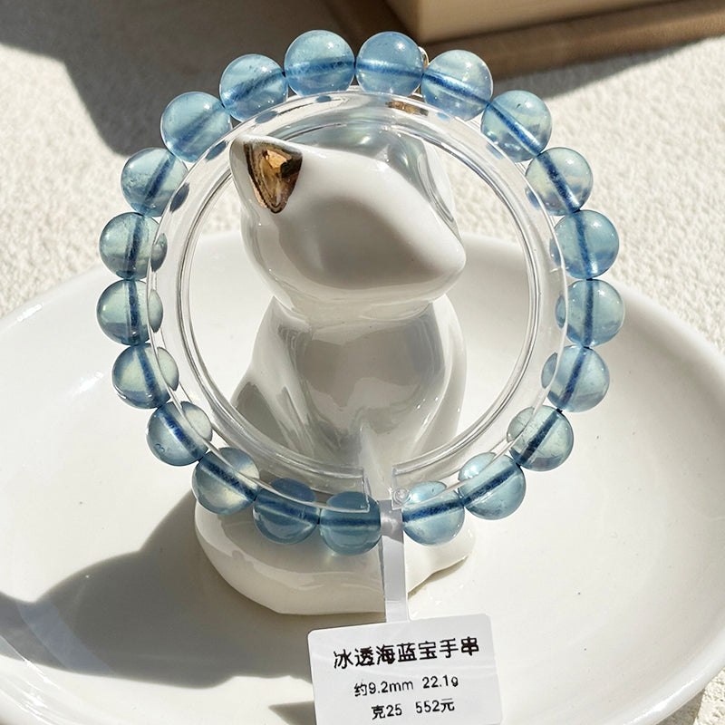 High Quality Aquamarine Bracelet Blue Crystal Bangle