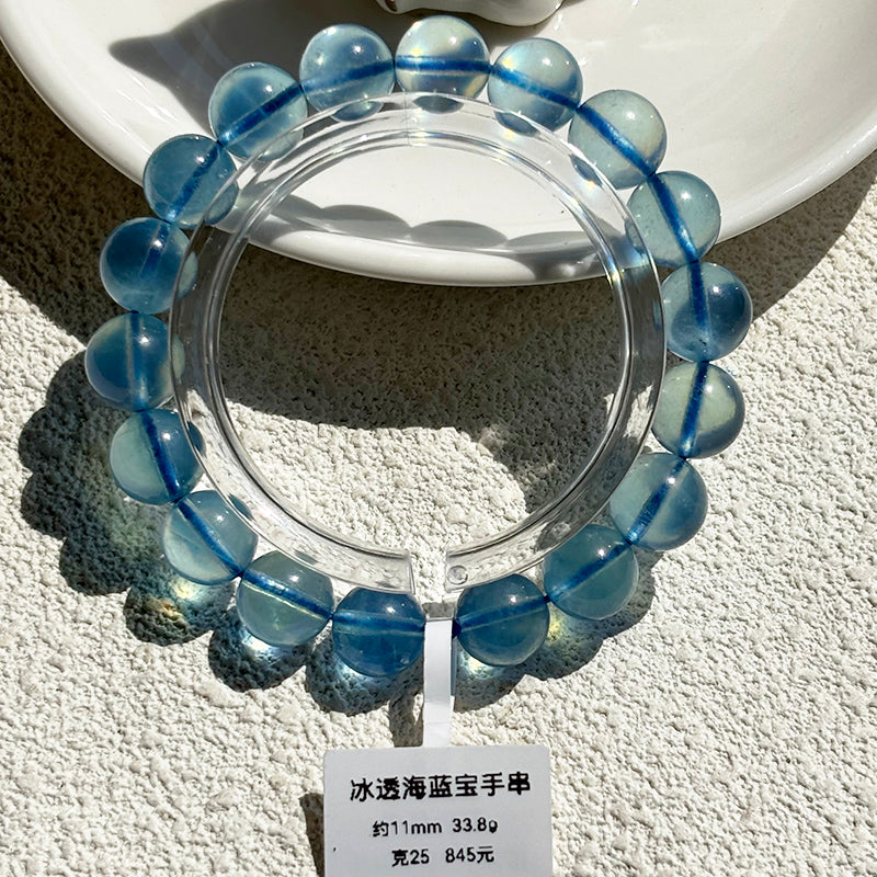 High Quality Aquamarine Bracelet Blue Crystal Bangle