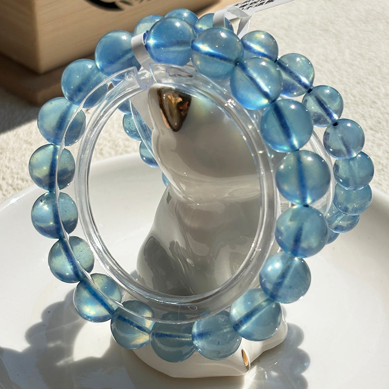 High Quality Aquamarine Bracelet Blue Crystal Bangle