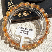 Golden Rutilated Quartz 7.6mm Bracelet High Quality Bangle Gift