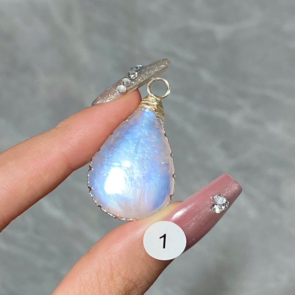 DIY  High Quality Blue Moonstone Crystal Pendant