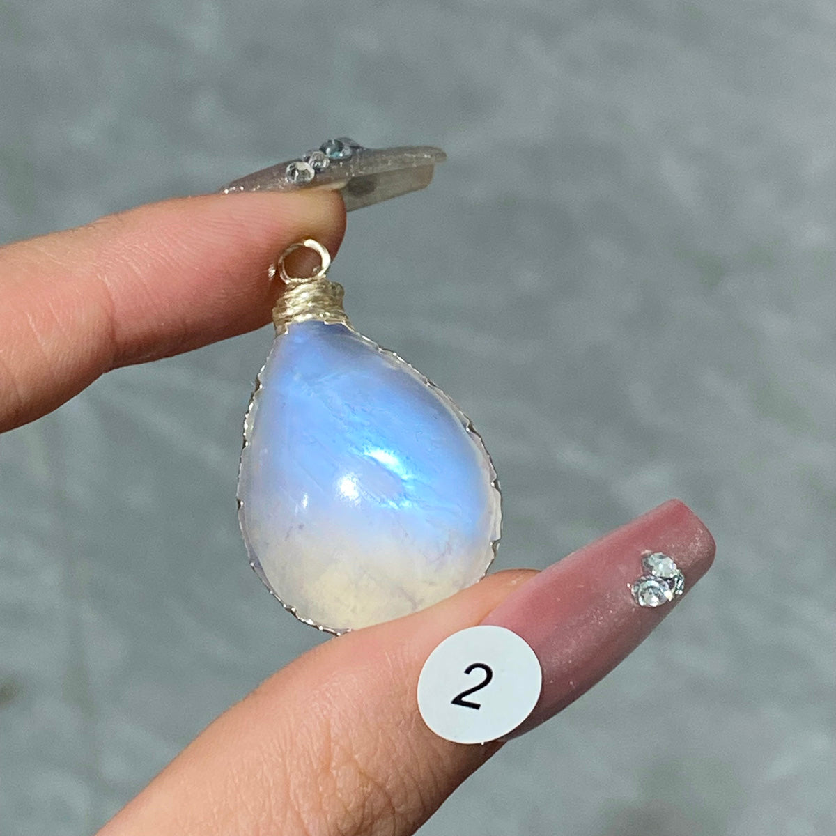 DIY  High Quality Blue Moonstone Crystal Pendant