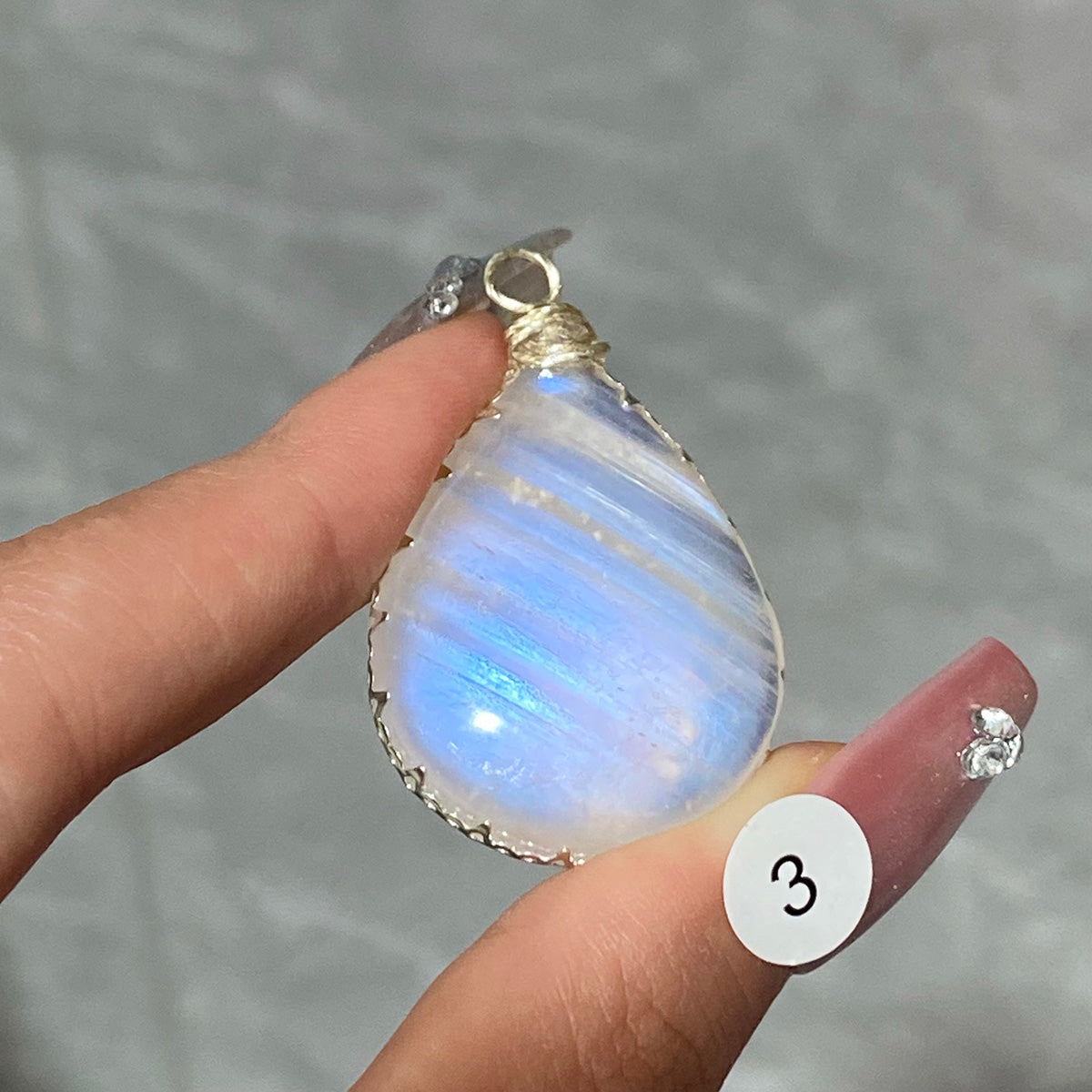 DIY  High Quality Blue Moonstone Crystal Pendant