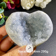 Natural Blue Celestite Geode Specimens - Heart / Drop / Egg Shapes