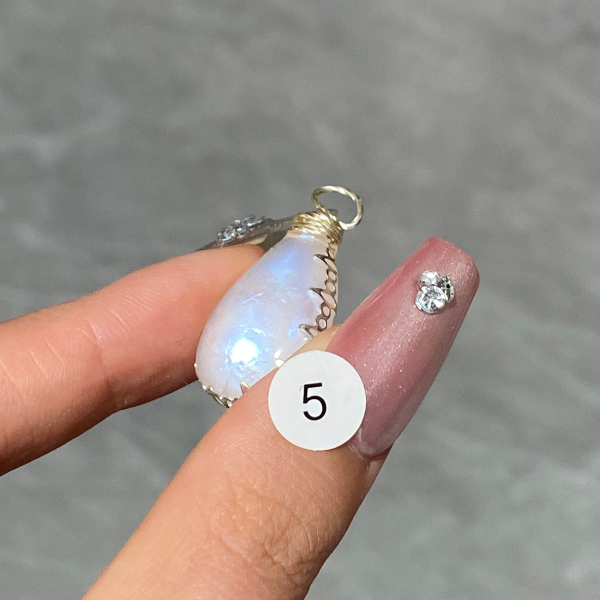 DIY  High Quality Blue Moonstone Crystal Pendant