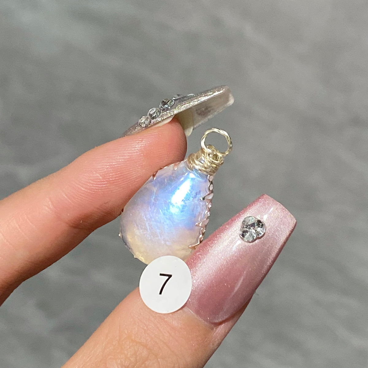 DIY  High Quality Blue Moonstone Crystal Pendant