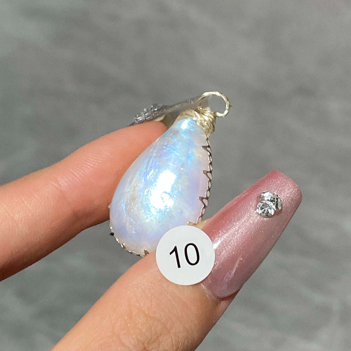 DIY  High Quality Blue Moonstone Crystal Pendant