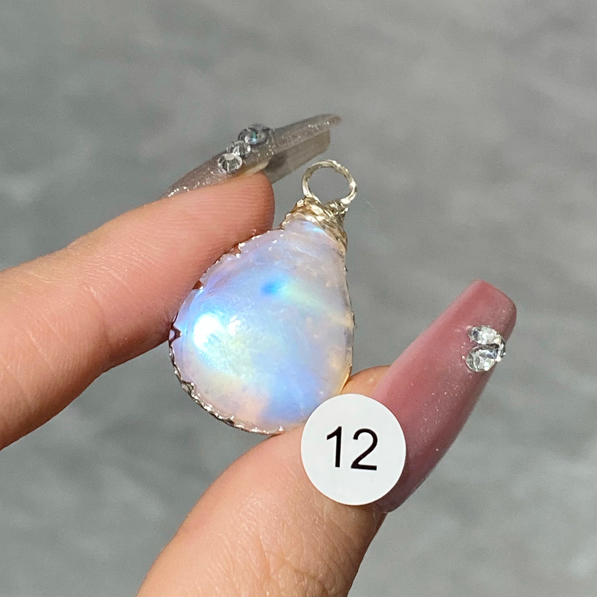 DIY  High Quality Blue Moonstone Crystal Pendant