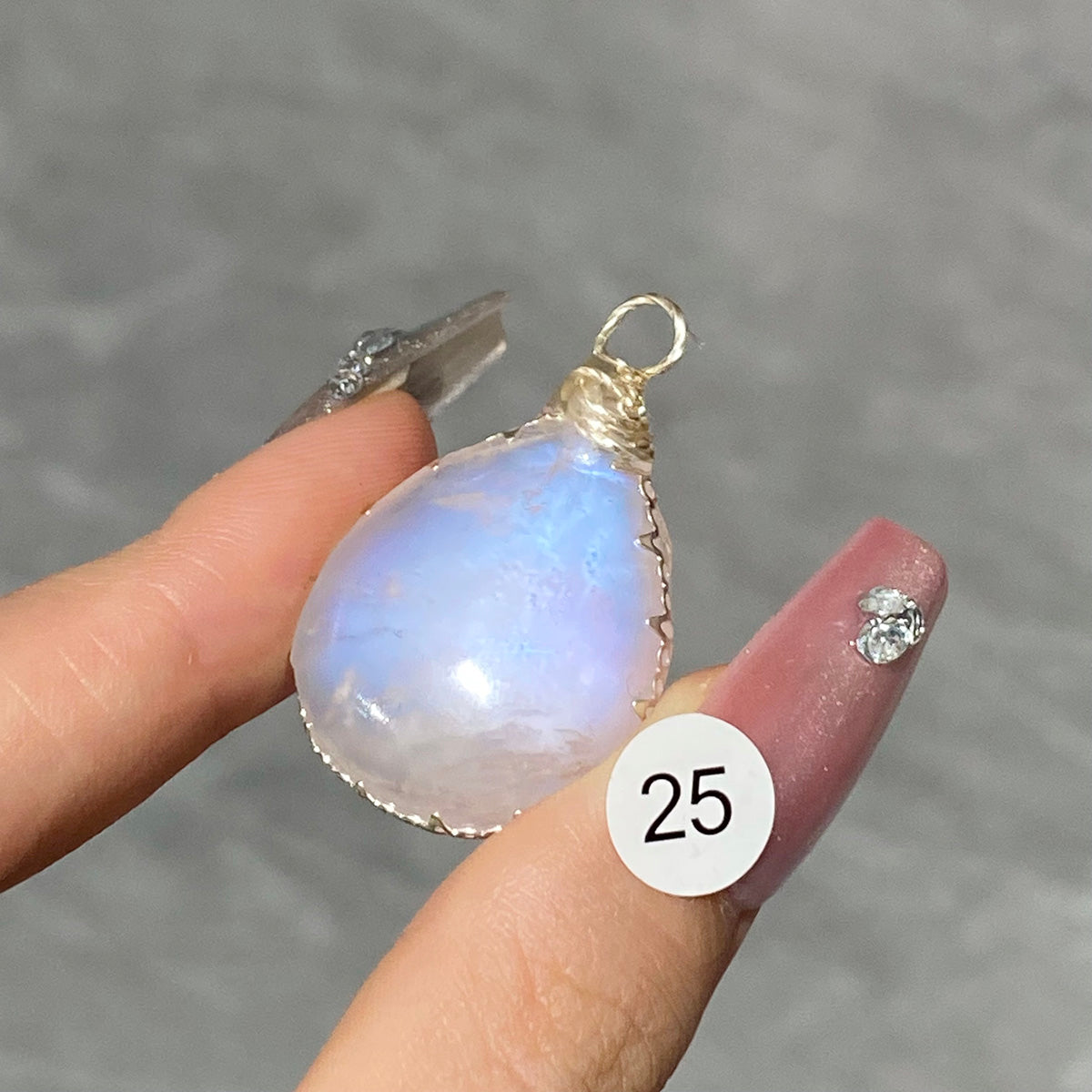 DIY  High Quality Blue Moonstone Crystal Pendant