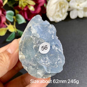 Natural Blue Celestite Geode Specimens - Heart / Drop / Egg Shapes