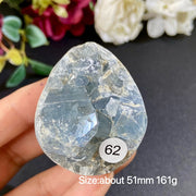 Natural Blue Celestite Geode Specimens - Heart / Drop / Egg Shapes