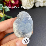 Natural Blue Celestite Geode Specimens - Heart / Drop / Egg Shapes
