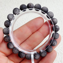 Load image into Gallery viewer, Silver Obsidian Moon Bracelet