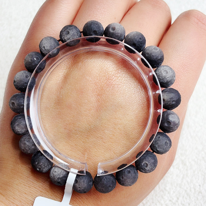 Silver Obsidian Moon Bracelet