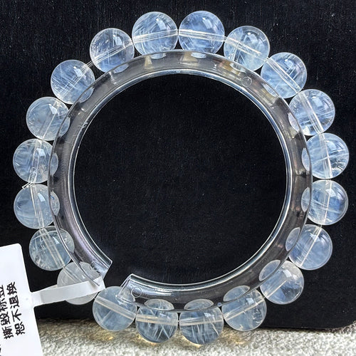 Blue Needle/ Acicular Crystal Beads Bangle Bracelet