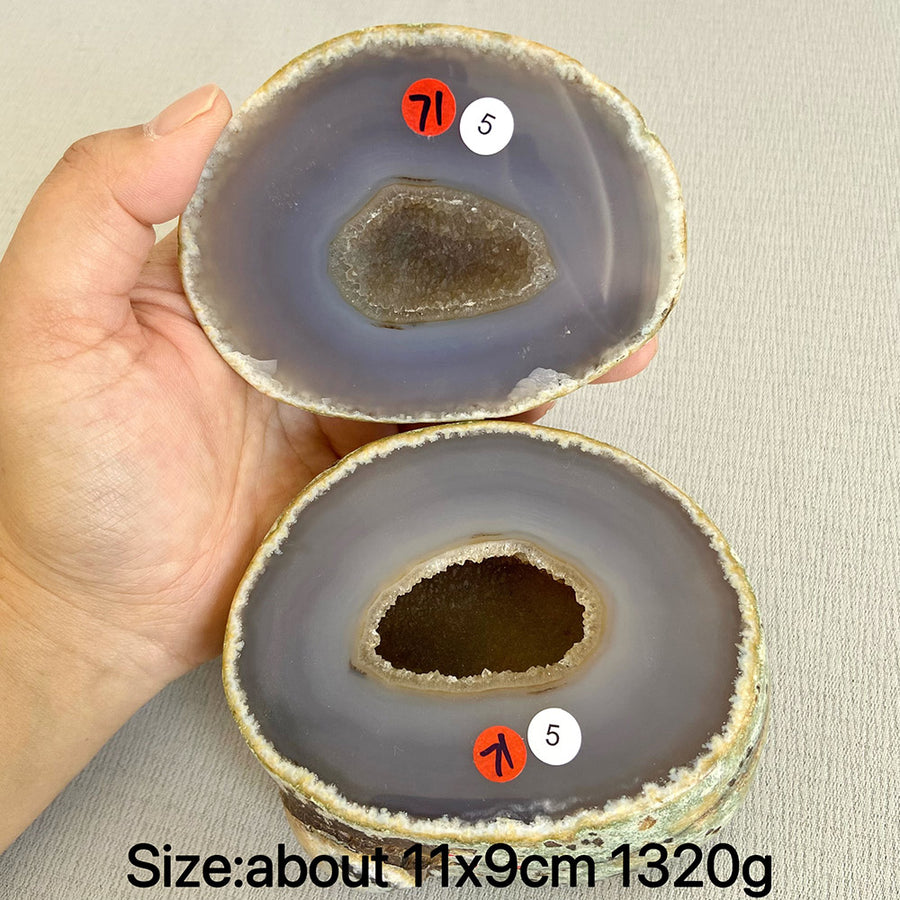 Natural Crystal Agate Geode