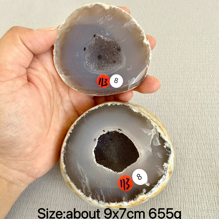 Natural Crystal Agate Geode