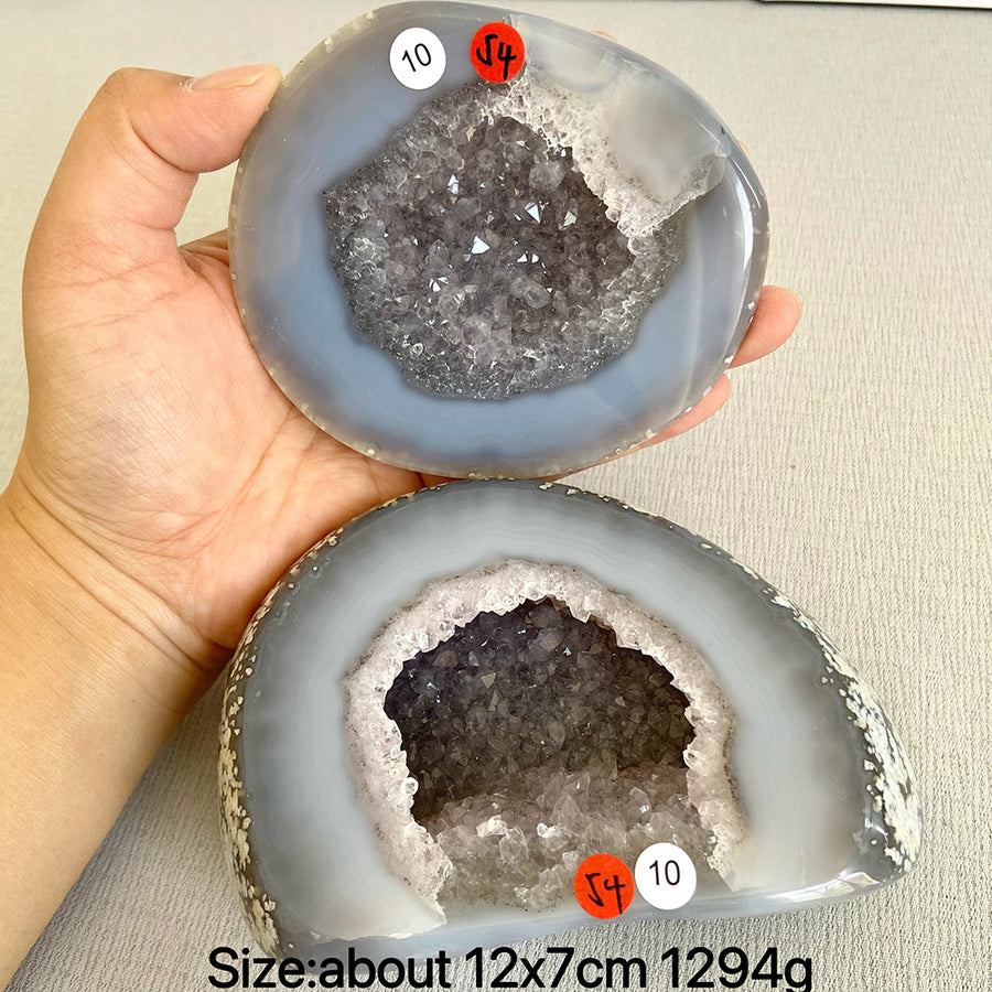 Natural Crystal Agate Geode