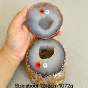 Natural Crystal Agate Geode