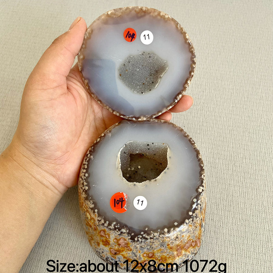 Natural Crystal Agate Geode