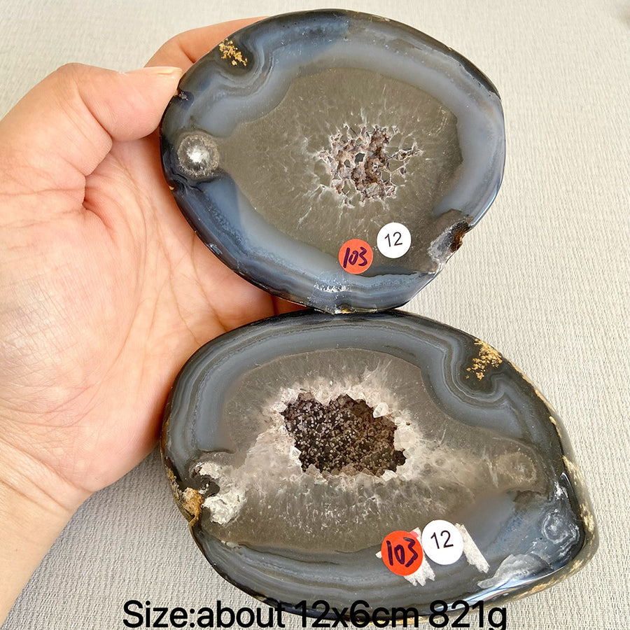 Natural Crystal Agate Geode