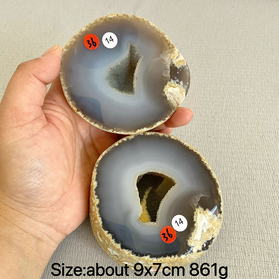 Natural Crystal Agate Geode