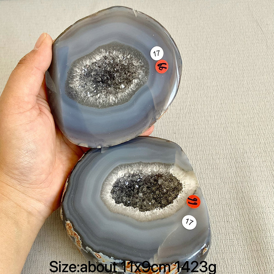 Natural Crystal Agate Geode