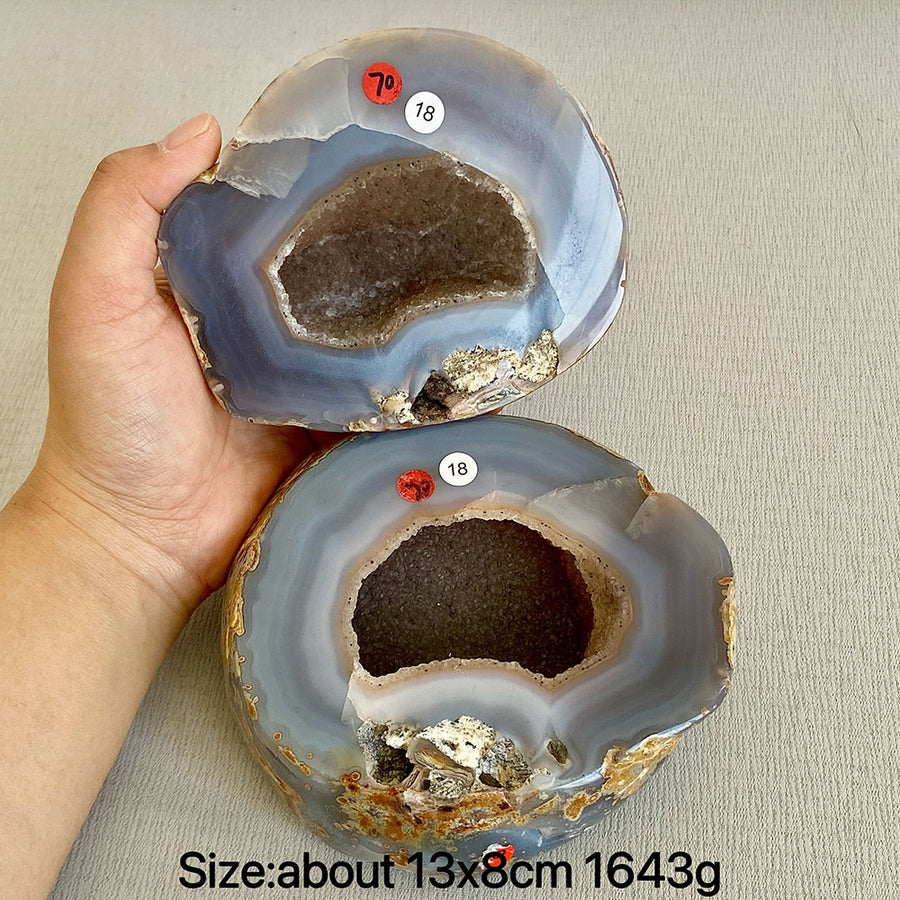Natural Crystal Agate Geode