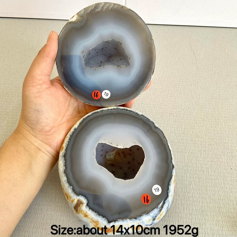 Natural Crystal Agate Geode