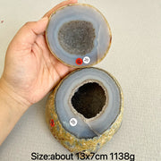 Natural Crystal Agate Geode